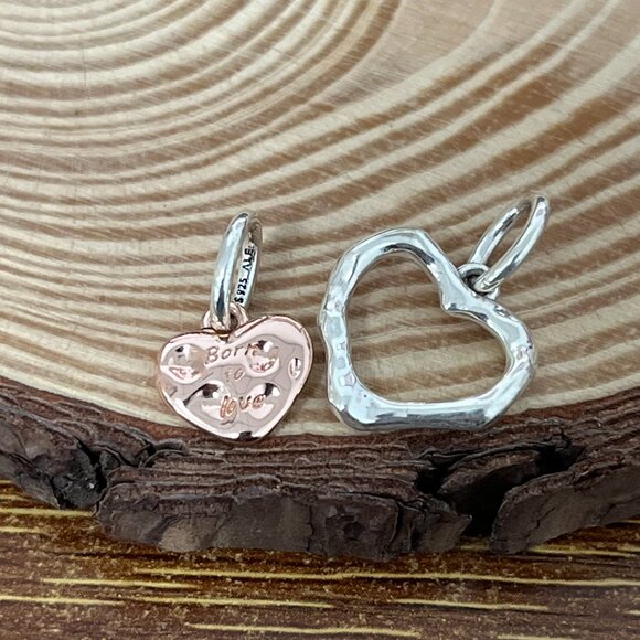 Pandora Joined Hearts Dangle Charm - Picture 2 of 2